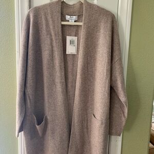 NWT Magaschoni Pebble Heather Cashmere Cardigan